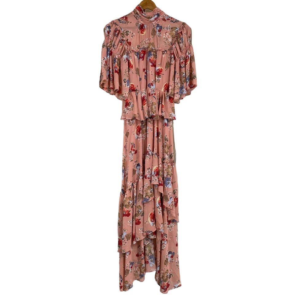 Cinq á Sept NWOT Jamie Floral Georgette Maxi Dress Size 6 Tiered Ruffle Chiffon - Picture 4 of 13